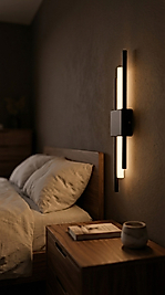KUTU LED APLİK SİYAH HEM PİL-HEM ELEKTRKLİ